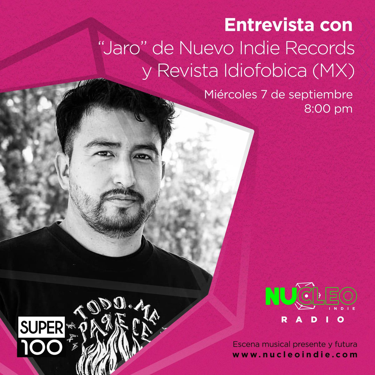 Hoy en #nucleoindieradio hablaremos de los sellos discográficos independientes con “Jaro” fundador de #nuevoindierecords y la revista <a href="/idiofobica/">Idiofobica</a> de México…👂🏽8:00 PM a través de <a href="/super100hn/">Super 100</a> a nivel nacional✍🏼🎶