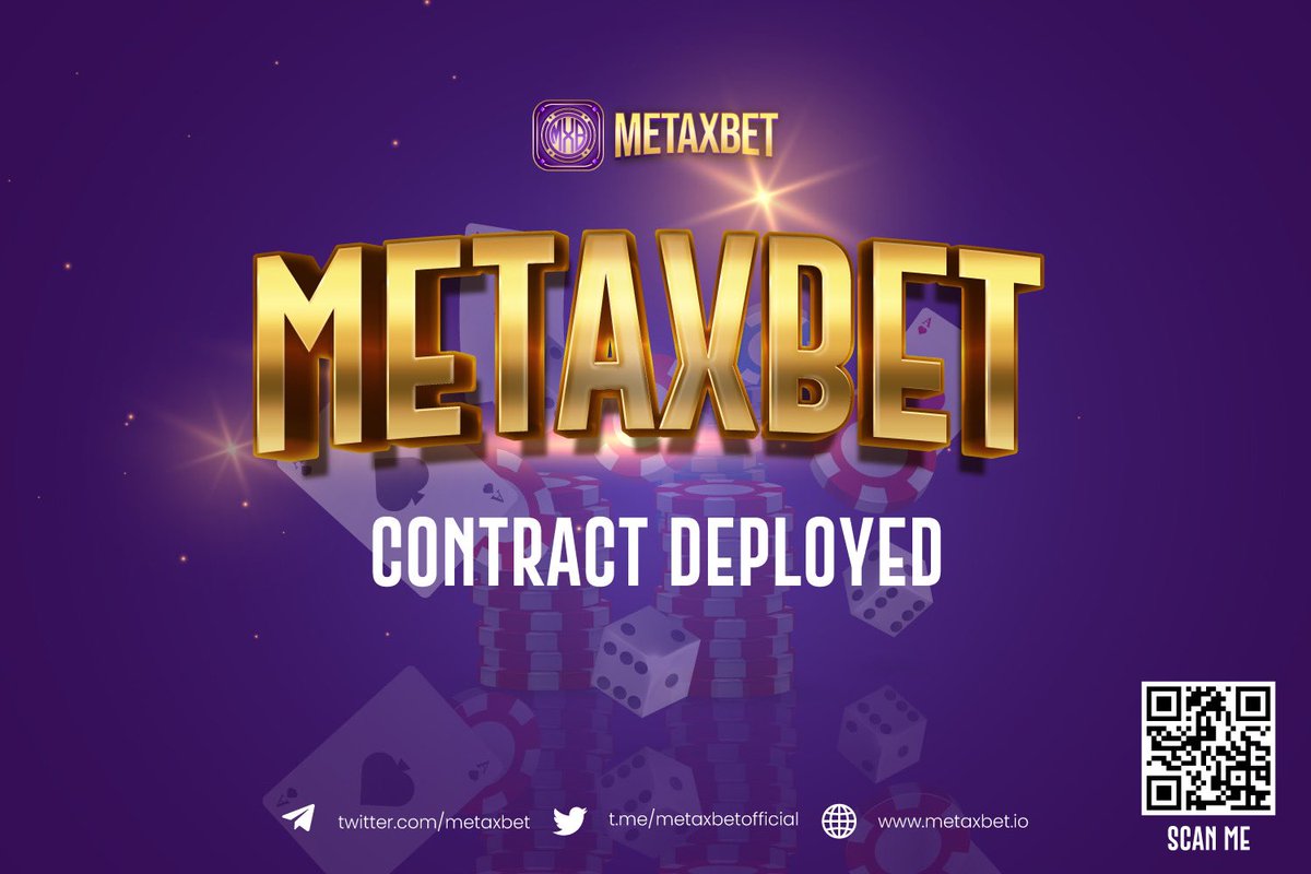 MetaXBet's tweet photo. CONTRACT DEPLOYED ✅

We are happy to announce that $MXB Smart Contract was successfully deployed.

https://t.co/KloN2MRffe 🛡

Follow the link below where you can find our official links, whitepaper and all other information about MetaXBet. https://t.co/dQNqb5UB0G
