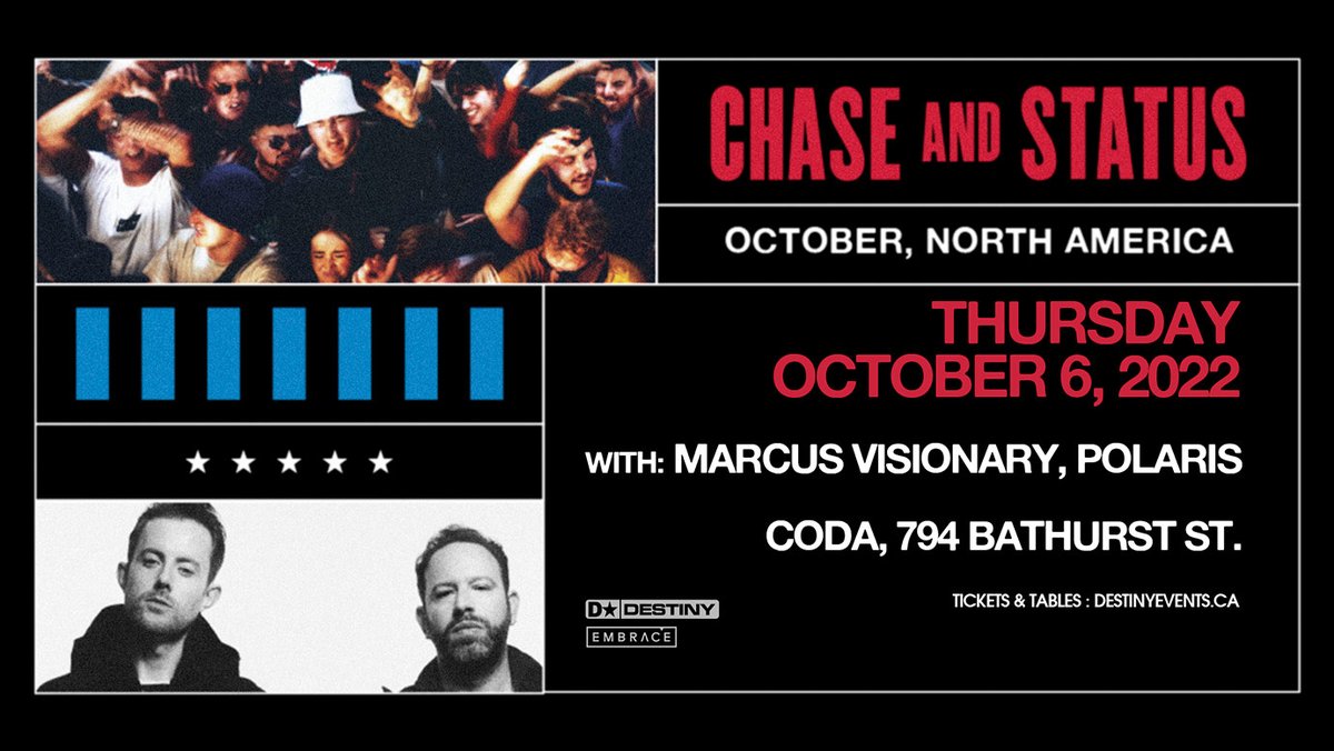 Chase &amp; Status return to #Toronto in October! 🔥 - mailchi.mp/eadfde759bef/n… #dnb #torontodnb #torontoevents