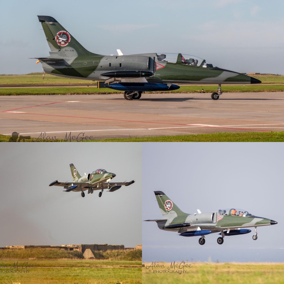 Aero L-39 stopping off for fuel at Wick today. <a href="/WICAirport/">Wick John O'Groats Airport</a>