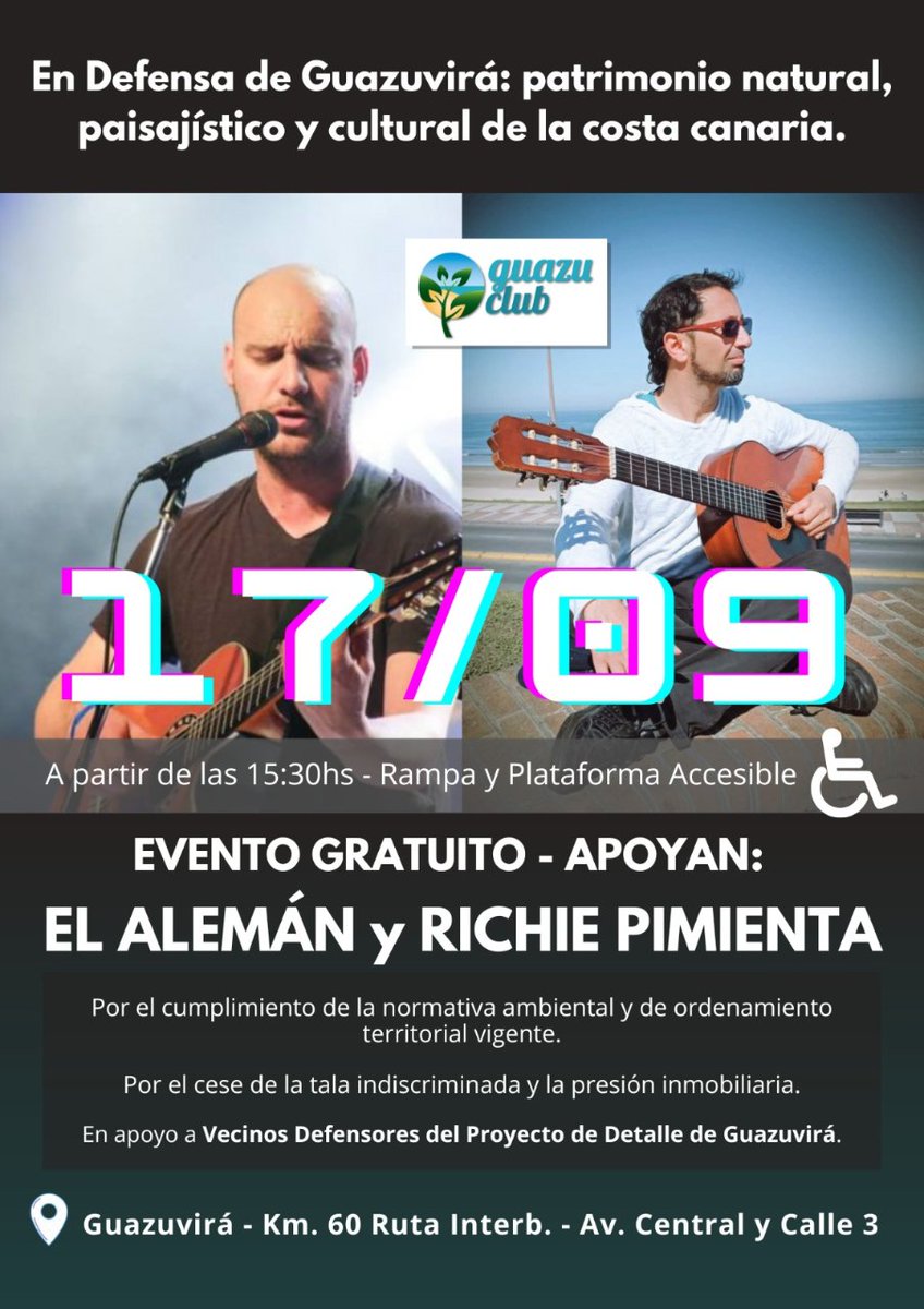17/9 Toque en defensa de nuestro lugar. #VecinosDefensoresProyDetalle
¡Gracias a <a href="/ElAlemanUruguay/">El Alemán</a> y #RichiePimienta por apoyar!