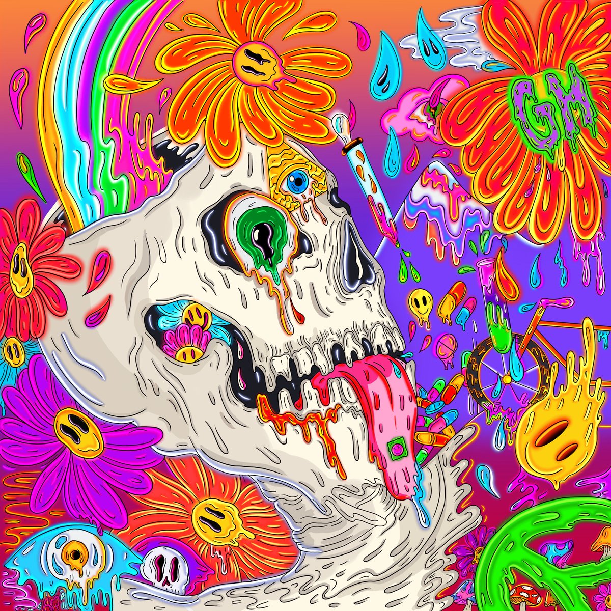 casperdefi's tweet photo. GM to death #nftart https://t.co/UDzhlpho1L