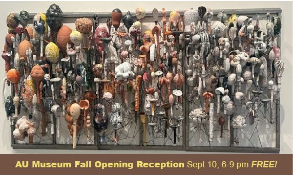 AUMuseum_Katzen's tweet photo. We did it. We put 400 pounds of clay on a wall and it looks fabulous! Check out "More Clay" and our 6 other brand new exhibits @AUMuseum opening reception Sept 11... it's FREE and open to all! #ACerS #DCArt #NCECA https://t.co/7PRiUhM2Gu https://t.co/ZloMa6eiVS
