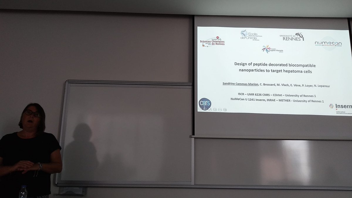 BiomedEngACU's tweet photo. Today Dr Sandrine Cammas-Marion @CammasMarion  @chimie_ISCR was with us thx to a bilateral @Tubitak  project with @Fab_Dumoulin and Dr. Emel Önal Dumanoğlu @DogusUniv
Great talk about her works on Peptide Decorated Biocompatible Nanoparticles Targeting Hepatoma Cells! https://t.co/fUY9CIxjz2