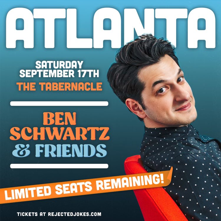 Ben Schwartz on Twitter "ATLANTA! IM BRINGING MY IMPROV SHOW TO THE