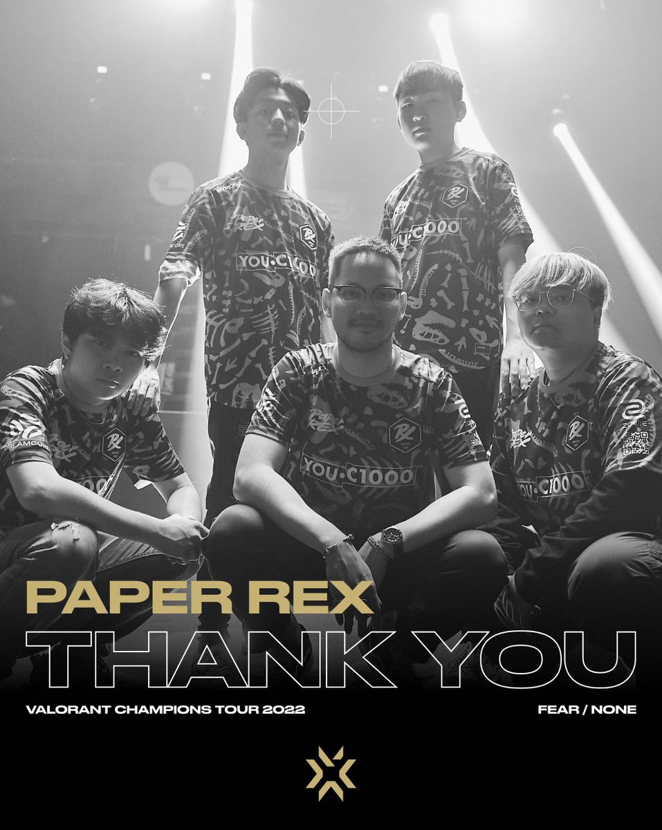 ValorantEsports's tweet image. Thank you for making this year memorable, Paper Rex! #VALORANTChampions