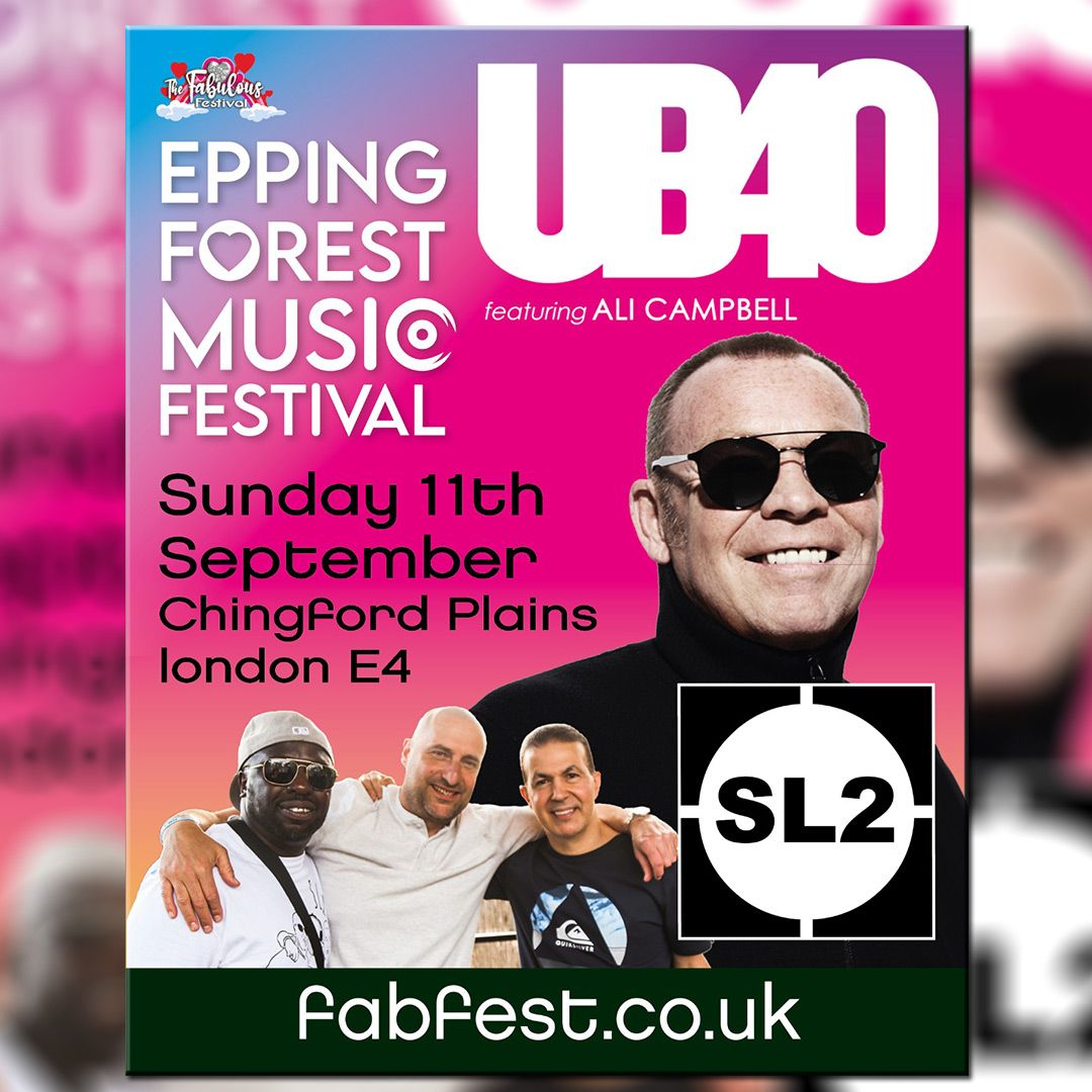 SL2 will be supporting UB40 / Ali Campbell this weekend  🙌

@efmfestival @slipmatt

Hope to see some of you there... fabfest.co.uk

#ub40 #alicampbell #Chingford #chingfordplains #Essex #MusicFestival #EFMFestival #EppingForestMusicFestival #SL2 #SL2live #thisweekend