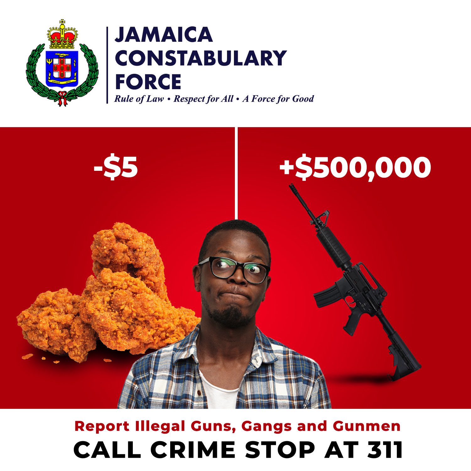 Jamaica Constabulary Force on Twitter "An easy decision for a cause that matters. Report