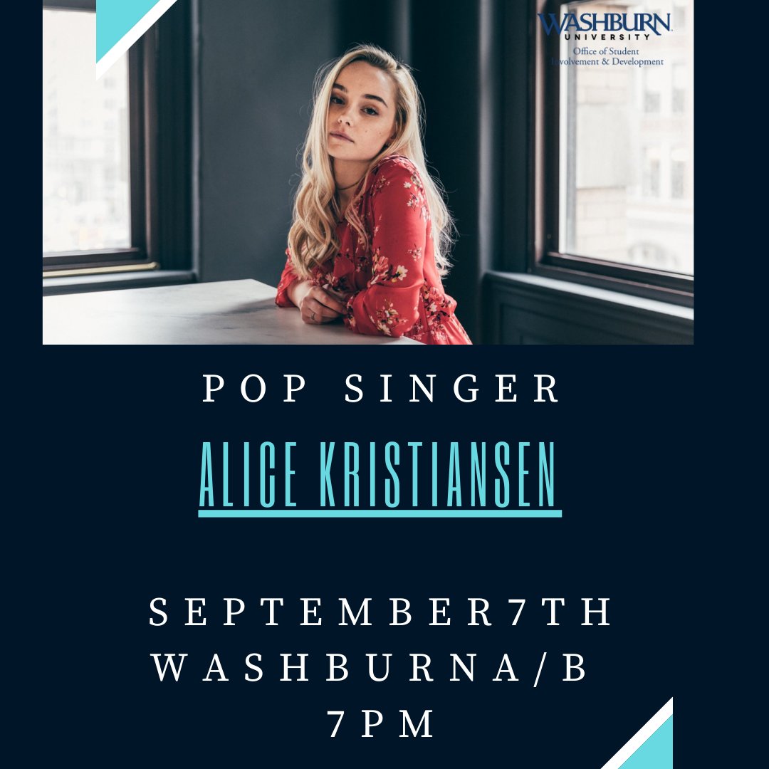Attention Ichabods! Tonight singer Alice Kristiansen performs live in Washburn A/B of the Memorial Union starting at 7pm. Check her out on YouTube: youtube.com/c/alicemusical…