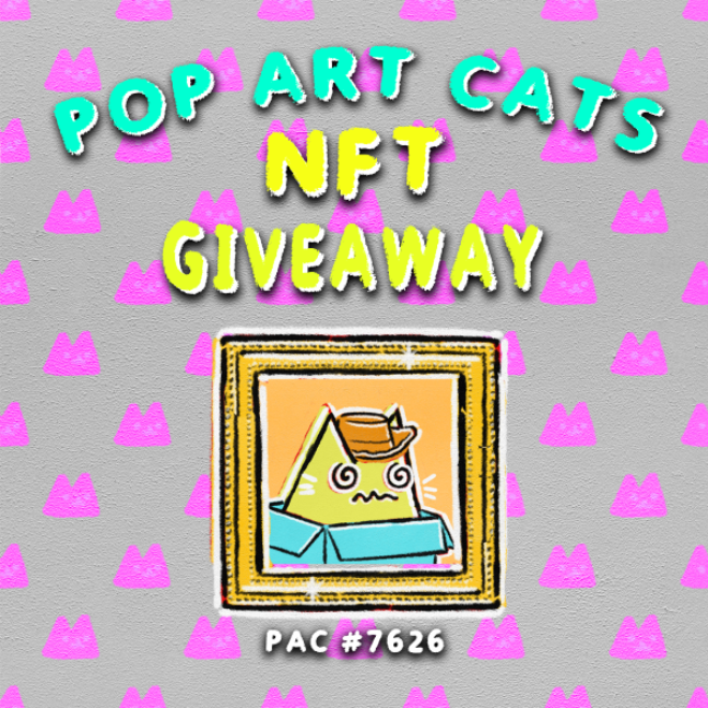 popcatsssss's tweet photo. 🎉NFT &amp; Live Painting Giveaway🎉

We are giving away #PopArtCats #7626 
&amp; 
1 holder will get ANY of their #PAC #NFTs 🎨 PAINTED LIVE by @mattchessco!! 

The MORE you Tweet the MORE ENTRIES you get!

2 Winners will be selected on 9/30.

Details 👇👇
🧵 https://t.co/RQaAckXavp