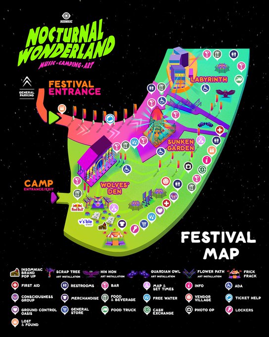 Nocturnal Wonderland 2025 Lineup Tickets Schedule Map Prices