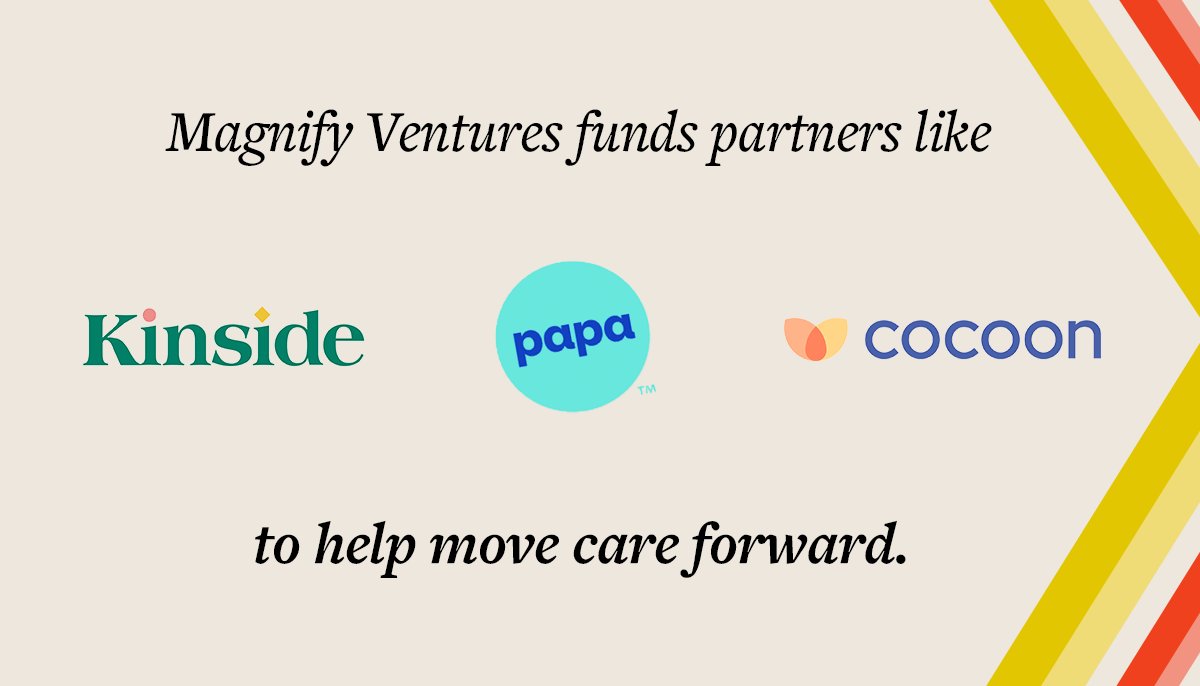 pivotalventures's tweet image. Meet our partner Magnify Ventures! MV is committed to funding entrepreneurs that improve the care economy with tech to #MoveCareForward. Founders, @julie_wrob and @joannadrakeearl, have experience as investors, entrepreneurs, and caregivers. Learn more: pvtl.ventures/3AVN9X2