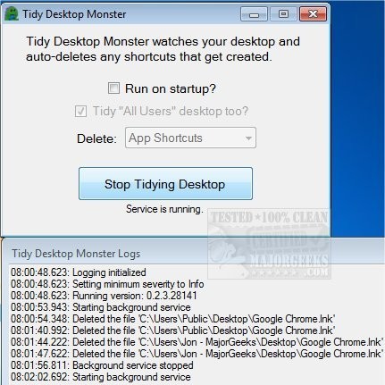 majorgeeks's tweet photo. Tidy Desktop Monster is a tiny #systray #app that helps you manage your #desktop by auto-removing #shortcuts.
https://t.co/LZUpyOYd06 #opensource https://t.co/2dF5eXosIa