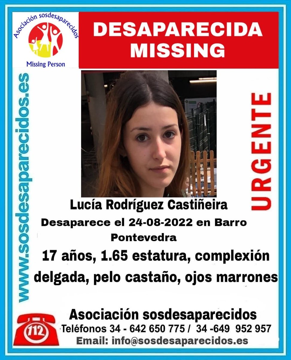 Después de 2 semanas seguimos sin noticias de Lucía, por favor ayudarnos a encontrarla