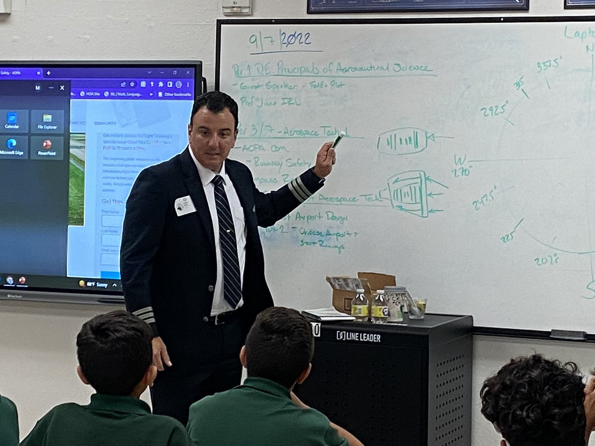 Gustavo Junco (@juncoscience) on Twitter photo Thanks to Yunier Yanes of FedEx and <a href="/LatinoPilots/">Latino Pilots Association</a> for being a guest professor in AS 120 ERAU dual enrollment today. The Mater students were also exemplary. Great questions and hospitality! Thanks for partnering with ERAU <a href="/matergreenhot/">MaterGreenHot</a> #FlyhighGAI Thanks to Yunier Yanes of FedEx and <a href="/LatinoPilots/">Latino Pilots Association</a> for being a guest professor in AS 120 ERAU dual enrollment today. The Mater students were also exemplary. Great questions and hospitality! Thanks for partnering with ERAU <a href="/matergreenhot/">MaterGreenHot</a> #FlyhighGAI