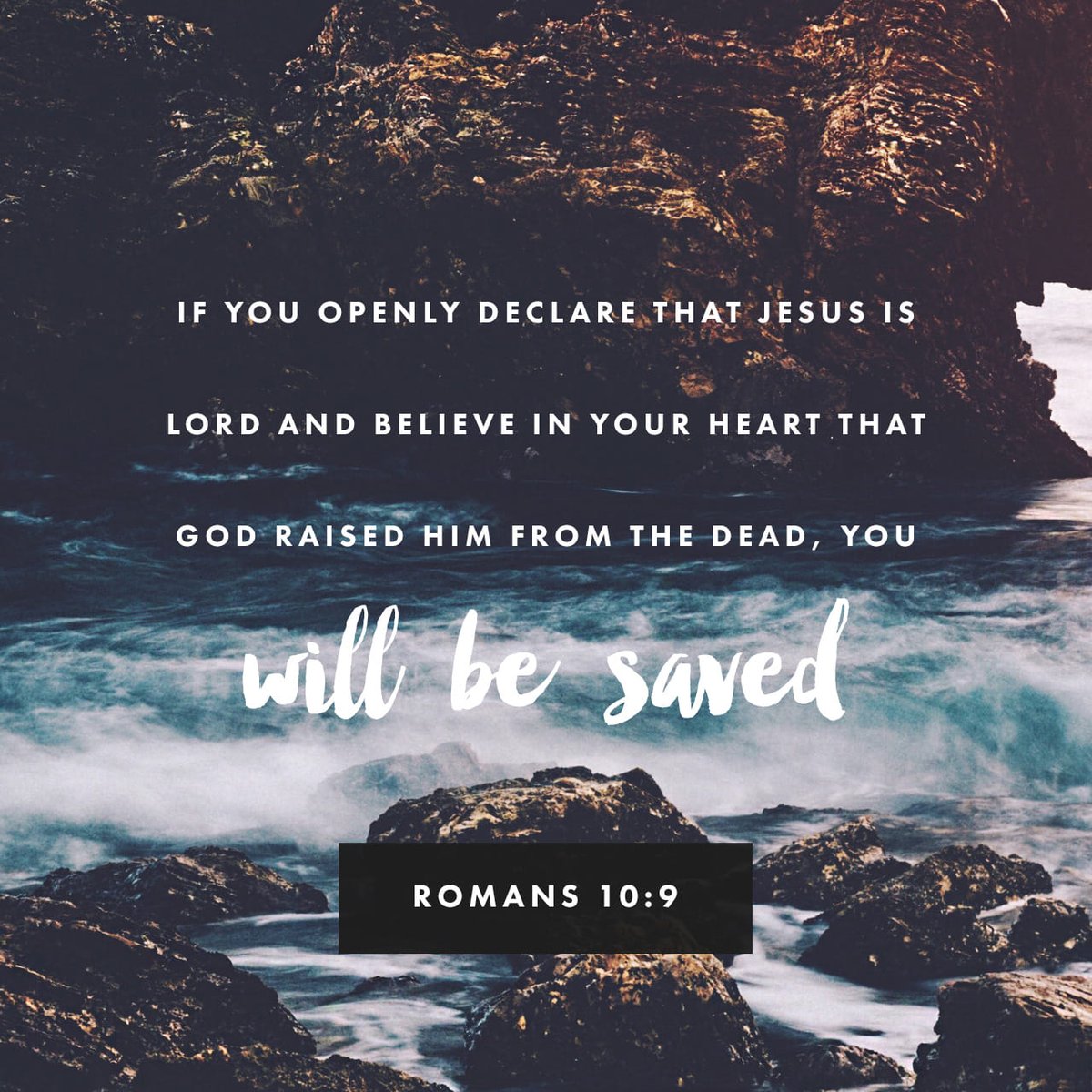 ToddAllenHayde1's tweet photo. If you declare with your mouth, “Jesus is Lord,” and believe in your heart that God raised him from the dead, you will be saved.
Romans 10:9 https://t.co/F8Opx7ZQwN