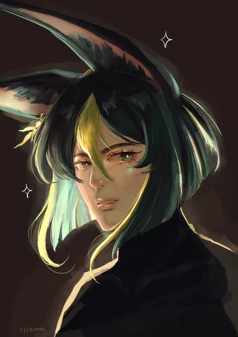 I love his hair and tried a bunch of brushes #Tighnari #Genshinlmpact 