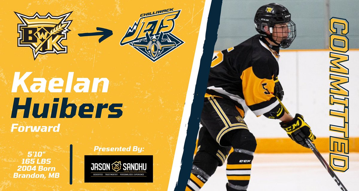 ChilliwackJets's tweet photo. โ ๏ธ COMMITMENT ALERT โ ๏ธ
On behalf of the Chilliwack Jets, we would like to announce Kaelan Huibers commitment to play for the Jets this season!! ๐ฉ
Please welcome Kaelan to the Jets! ๐
#welcometothejets #soaringjetsklifeย #gojetsgo #signingseasonย #hardworkpaysoffs #jetshockey https://t.co/aSgVF4dLf7