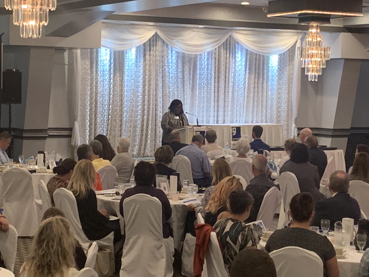 akronschools's tweet photo. Employee of Distinction @goodwillakronluncheon. Guest speaker @akronschools Supt. @ChrisFowlerMack brings an inspirational message. “Each of us, in this complex world, has the ability to make a difference.” #StrongerTogetherAPS https://t.co/V9ZxniQYwH