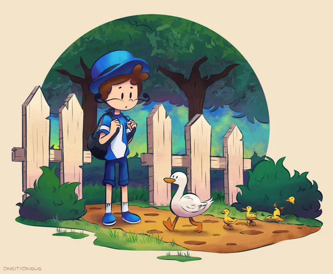 Duck Crossing #Dingo #OC #OriginalArt 