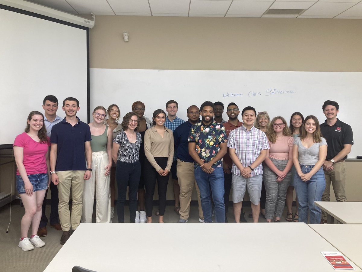 Last Thursday <a href="/CSmithermanII/">Chris Smitherman II</a> had a wonderful discussion with the seniors in the Leadership Institute. He shared his career journey, expertly answered many questions and gave great advice. Huge thanks to Chris from Cohort 5! #leadership <a href="/MUEngLdrInst/">Lilly Leadership Institute</a> <a href="/MiamiAlum/">MUAA</a>