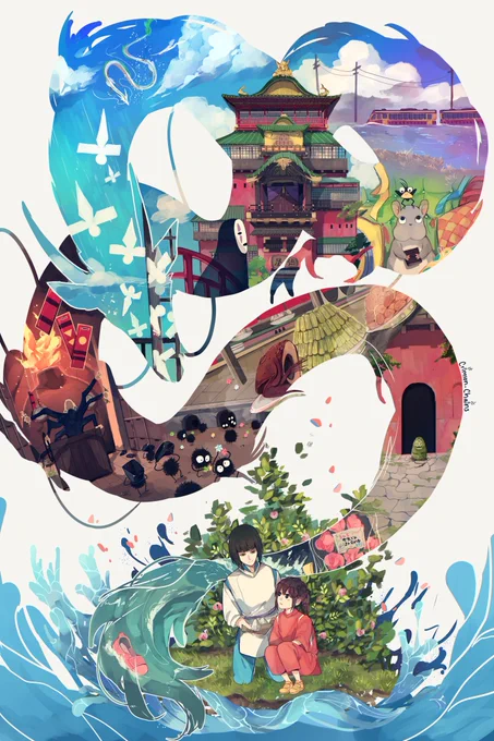 God this took me forever but I am super proud of it!! ^^My first Ghibli movie <3 