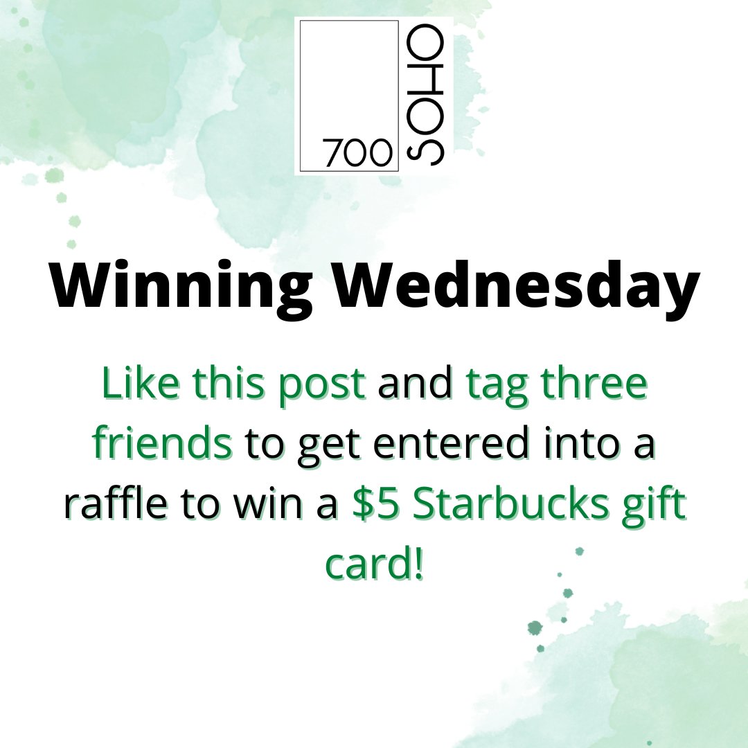 700SoHoWMU's tweet photo. Tag three friends and like this post to be entered to win a $5 Starbucks gift card!! https://t.co/RUF8s9Nv40