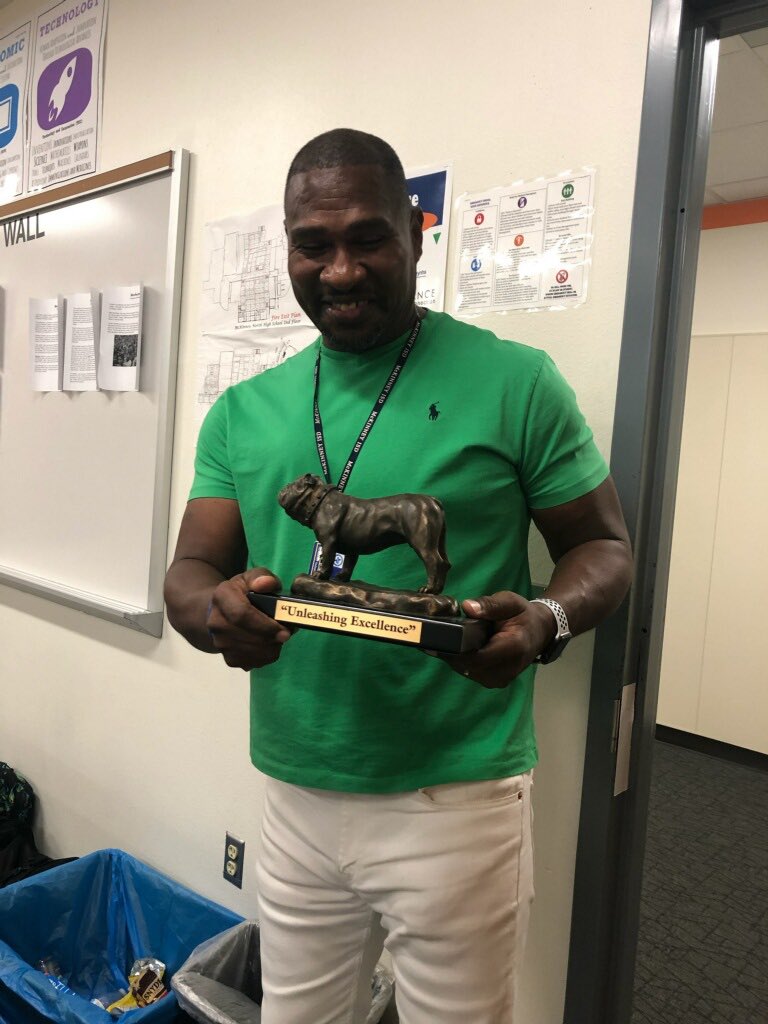 McKinneyNorthHS's tweet photo. Congratulations to Coach Johnson for being the Bulldog of the week!! https://t.co/phOJtuAlpu