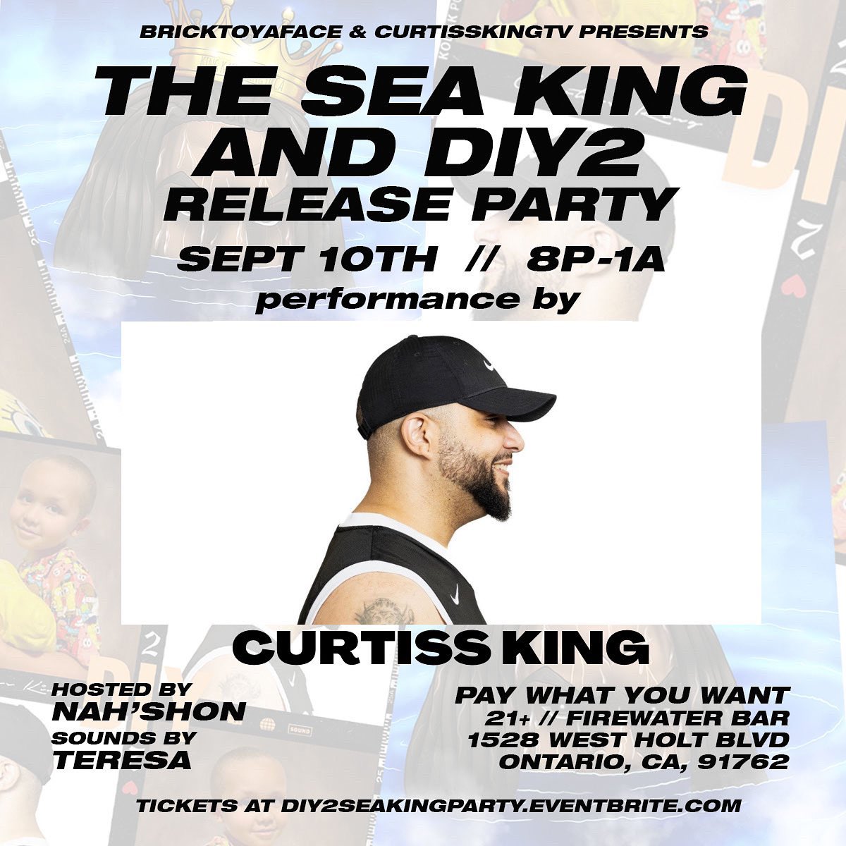 CurtissKing's tweet photo. Saturday is a celebration of milestones, a live performance, and guaranteed good energy! 21+, 8p 

Curtiss King x @NoaJames 

The #1 and #3 Hip Hop iTunes charting albums are hosting a release party together. #DIY2 #TheSeaKing 

Get Your Tickets 🎟 
https://t.co/93SO8QQVGA https://t.co/P5C9sR366A