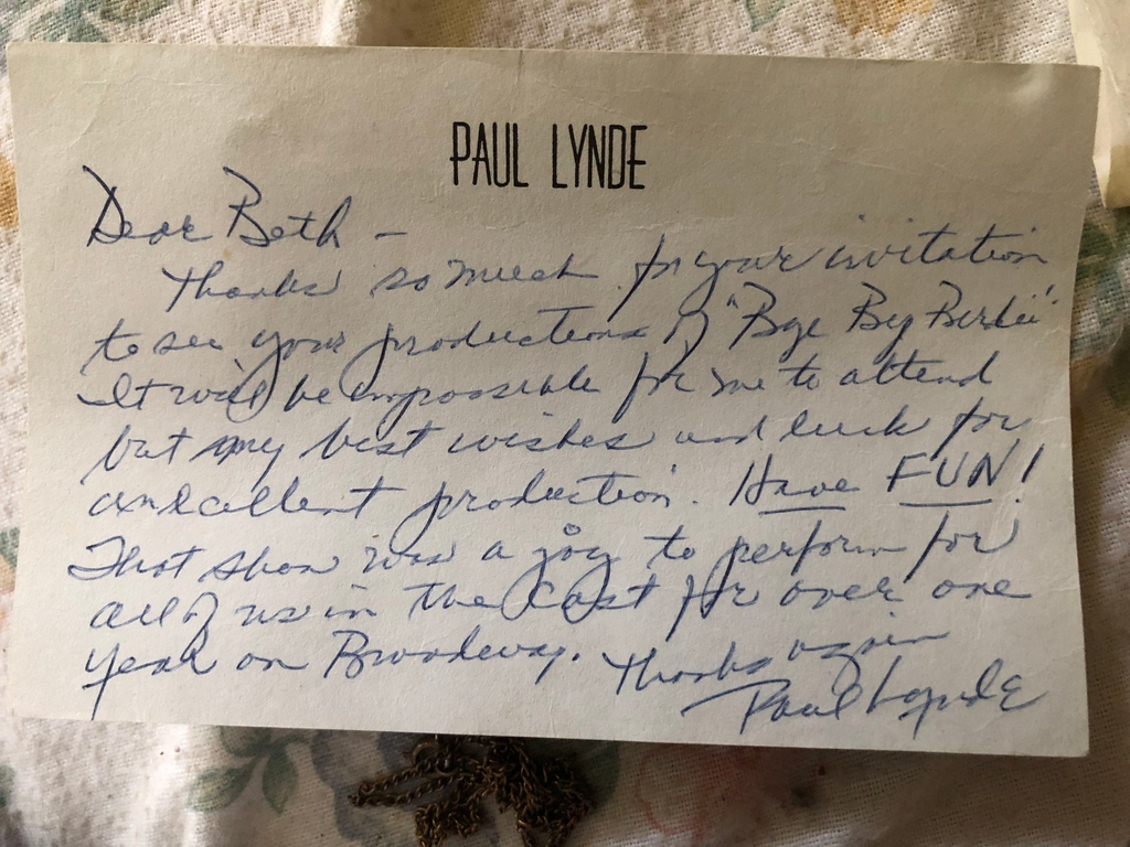 BethFalcone's tweet photo. Here’s a bit of nostalgia . . . When Paul Lynde (aka Harry McAfee from the movie Bye Bye Birdie) writes you back. 

#byebyebirde #paullynde #hollywoodsquares #bewitched #classicmovies #oldhollywood # hollywood #film #classicfilm #retro #silverscreen #retromovies https://t.co/iOI7ev8v55