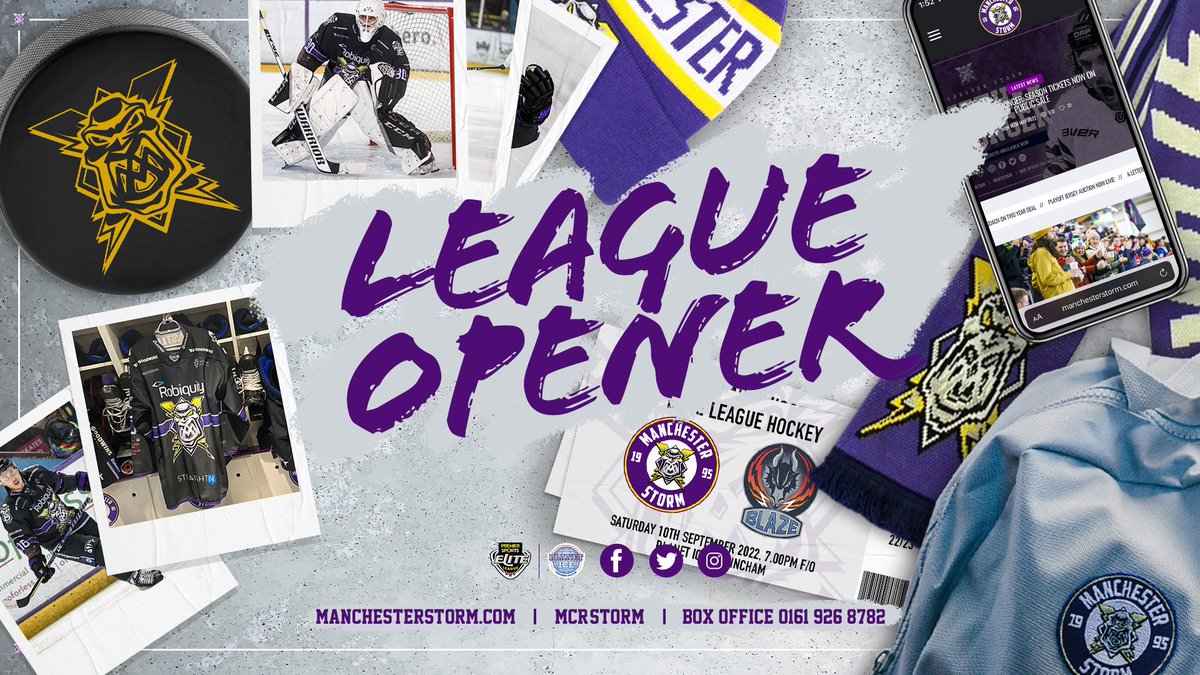 ⛈️ | 𝗟𝗘𝗔𝗚𝗨𝗘 𝗢𝗣𝗘𝗡𝗘𝗥

Our 𝗟𝗘𝗔𝗚𝗨𝗘 𝗢𝗣𝗘𝗡𝗘𝗥 is this Saturday, Manchester! Tickets available now! Doors open 6PM, for a 7PM start 👇

➡️🎟️ bit.ly/StormHockeyTix
➡️📞 0161-926-8782