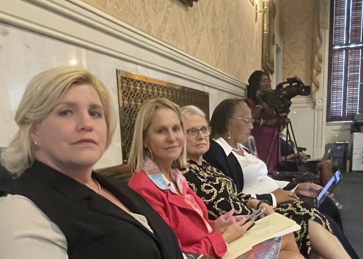 My Sister Senators, Gustafson, Senn, and Shealy are with me, as we listen to a male senator tell us when a woman SHOULD know when she is pregnant.  #Women Vote, #RoeYourVote.