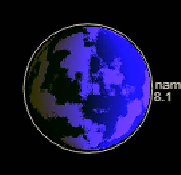 lorenschmidt's tweet image. how the planets map a rectangle to a sphere.

there are no polygons in this game. when we're on the surface of a planet, it uses a heightmap raycaster (aka floorcaster). when we see a distant planet, it is rendered as a sphere. how are the two reconciled?