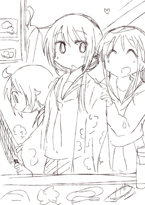 修学旅行着物記念撮影的な 