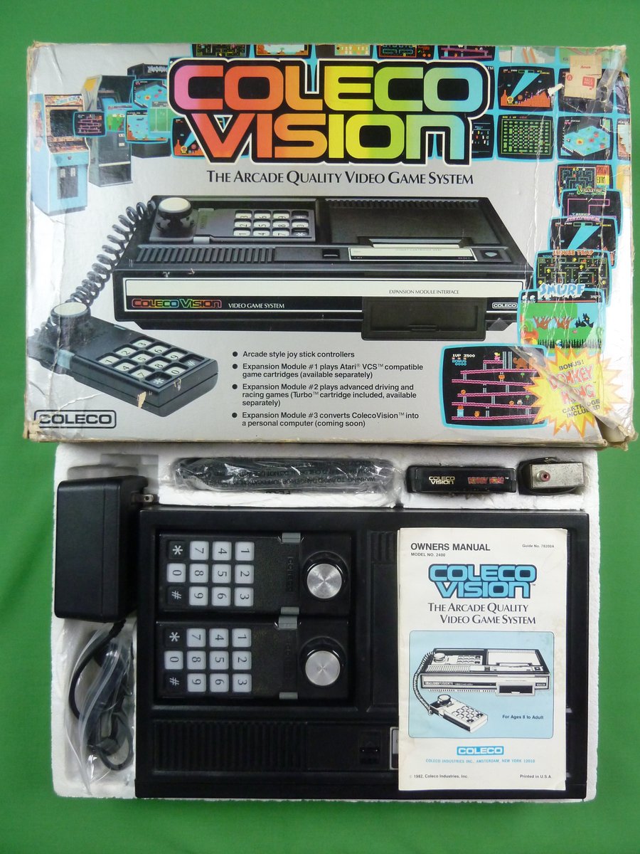MightyQDawg's tweet photo. #OnThisDay in 2000, I got my first #ColecoVision. My friend had one growing up and I'd decided it was time to get one for myself. I bought it to play #Venture, but I've since grown quite fond of #Burgertime, #PepperII, #QBert and #RootBeerTapper on the system. https://t.co/Rb4iZfXylx