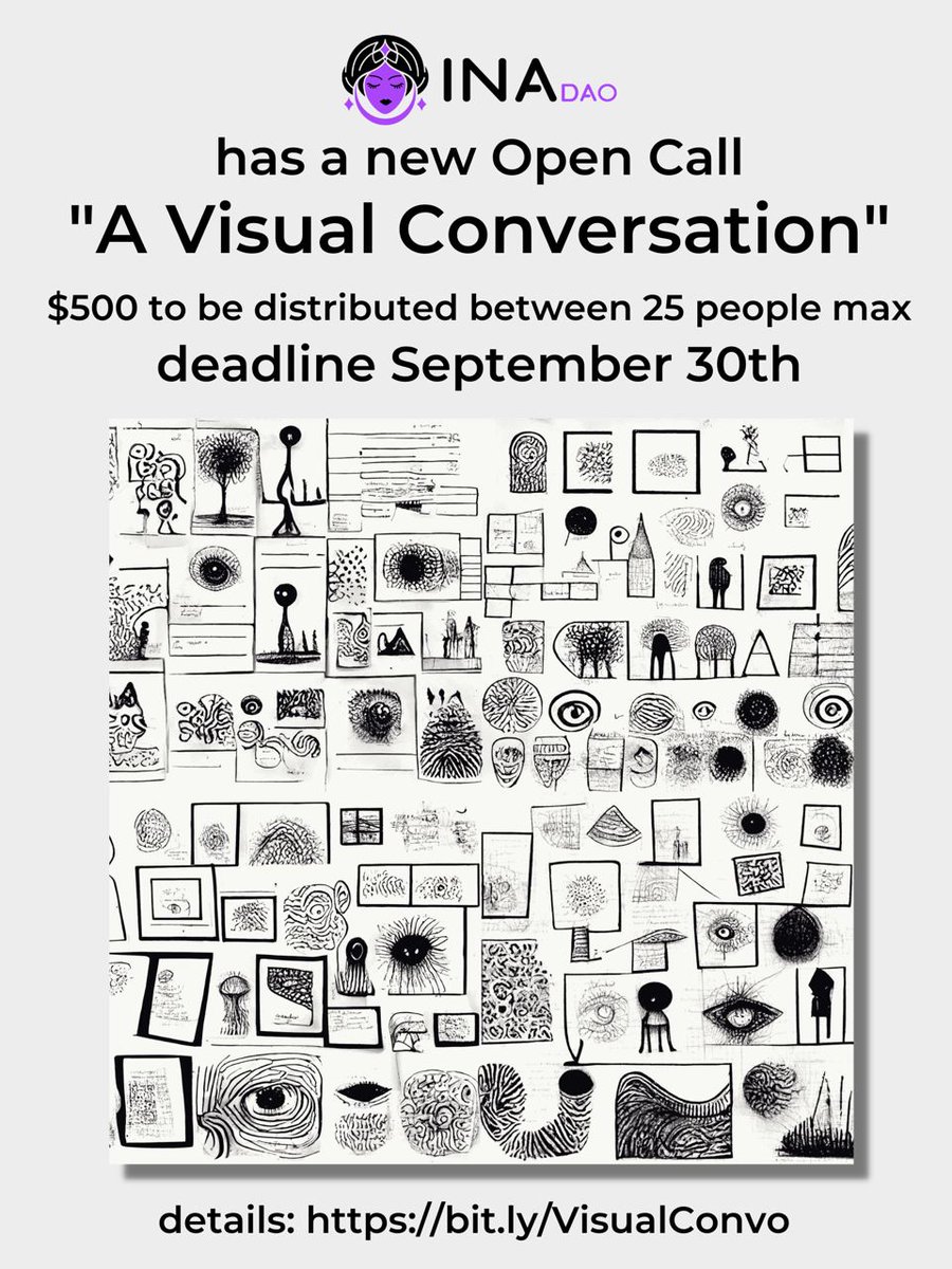 dao_ina's tweet photo. Our new Open Call is now available
Until September 30th you can participate, click on the link for more information and join us 💜

https://t.co/dzhUn42SQa https://t.co/mukl47yUFh