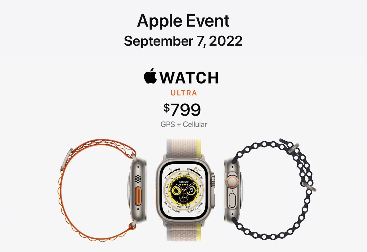 100x100apple's tweet photo. Nuevo Apple Watch Ultra https://t.co/OW4WtoEYnL