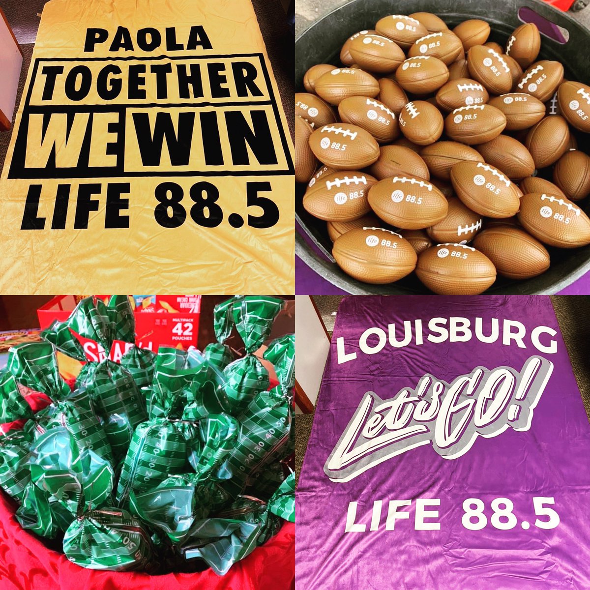 Join Life 88.5 Friday, Sept 9 for a tailgate party prior to the game between <a href="/paolahighschool/">Paola High School</a> vs <a href="/LhsUsd416/">Louisburg High School</a> from 5-7 pm at <a href="/Paolalighthouse/">Paola Lighthouse Church</a>. Games, snacks &amp; more!