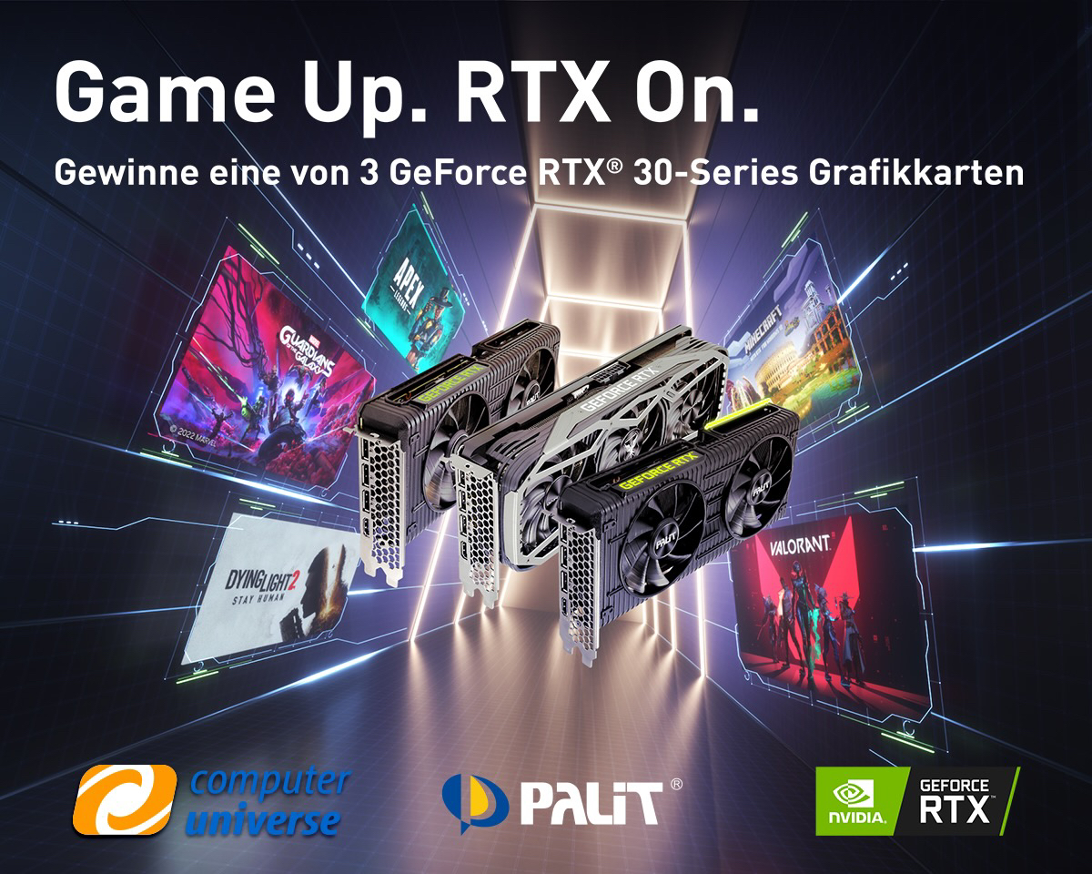 NVIDIAGeForceDE's tweet image. Nur für kurze Zeit: Exklusive Rabatte bei @comp_universe auf ausgewählte NVIDIA Grafikkarten sichern - bit.ly/3xr91cb
Und mit etwas Glück noch eine von 3x GeForce-RTX-Karten gewinnen: gheed.com/giveaways/g-1x…