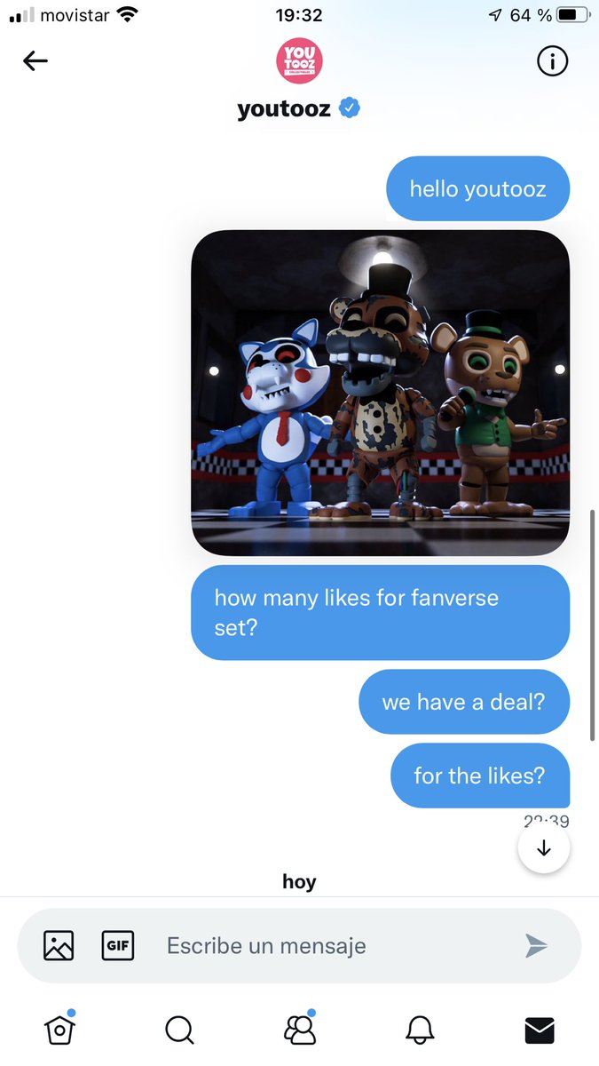 MrShadowmasterp's tweet photo. Hello everyone i need your help to reach 10K likes for the fanverse set. #fnaf #popgoesevergreen #fnac #tjoc #youtooz https://t.co/JPBu2IUqEb