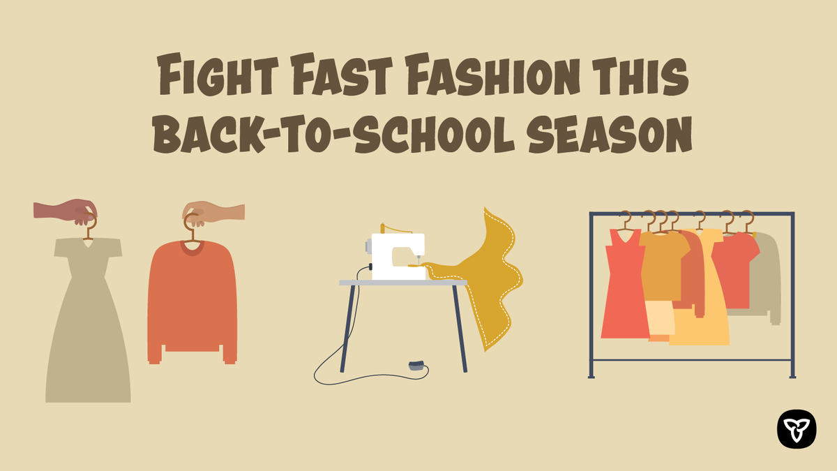 ONenvironment's tweet photo. DYK there are ways to #ThinkGreen when shopping for #BacktoSchool clothes! 

Here are tips we suggest:
🔄 organize a clothing swap with family/friends
👖 upcycle parts of your wardrobe into something new
👕 buy second-hand from thrift stores and more

Share your ideas below! https://t.co/3iCGvp4JCA