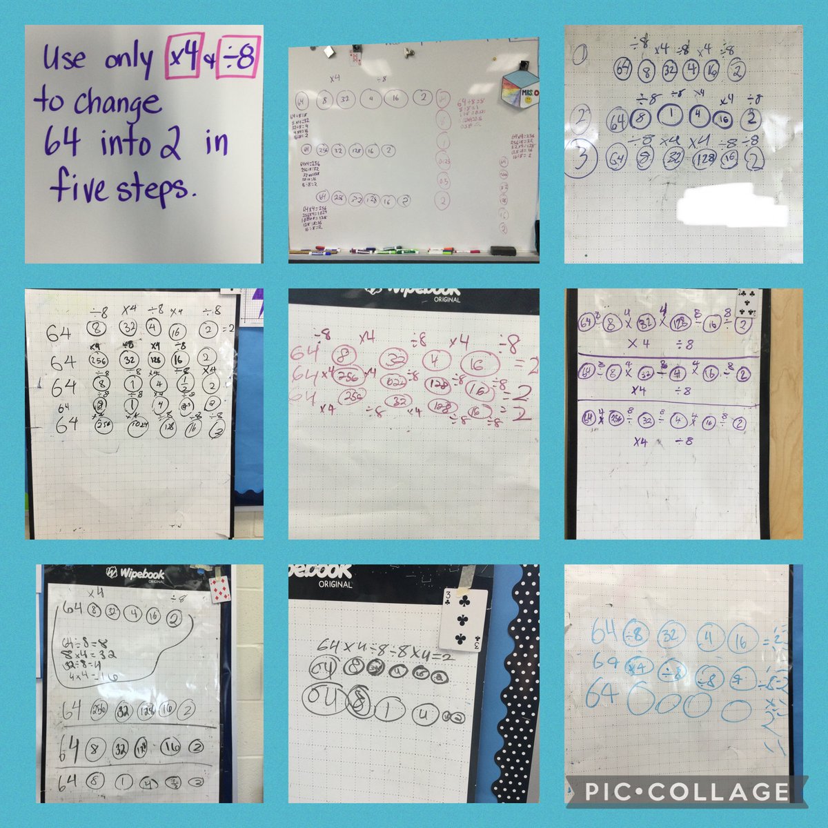 2nd day of school and we’re up at the whiteboards working in random groups. Some amazing thinking happened! @MollyBrant_LDSB 😀😀😀