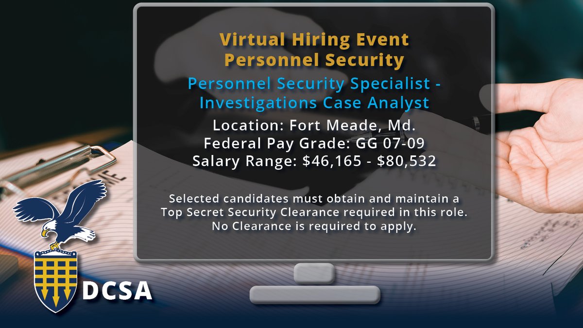 Defense Counterintelligence and Security Agency on Twitter "(1/3) Are