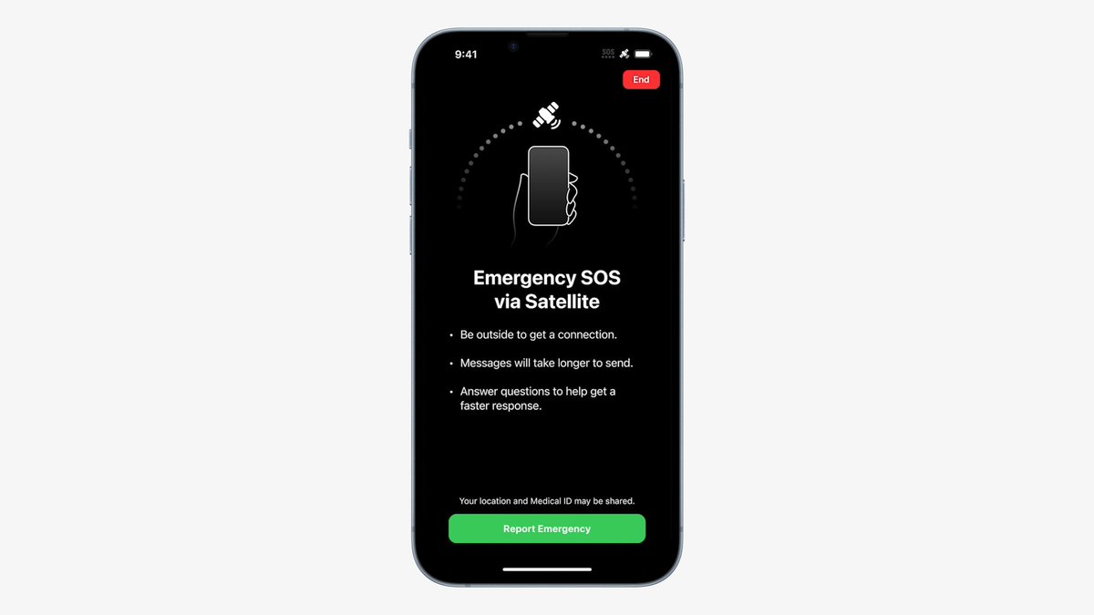siddharthverse's tweet photo. Satellite connection for Emergency SOS.

iPhone is becoming quite more than just a phone. It is a health device and rescuer at this point.

#AppleEvent #iPhone14 https://t.co/YsuSdOqhwe