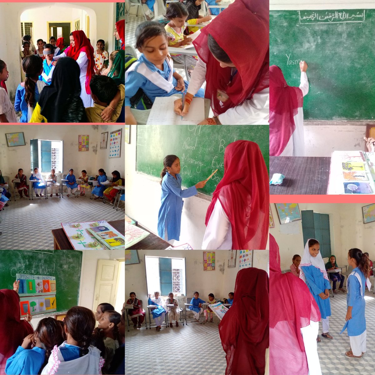 First experience of teaching those children who are Thirsty for getting education feeling very happy to teach these little flowers
#teachingpracticum 
#LetsEducatethar 
#LetsEducateGirls