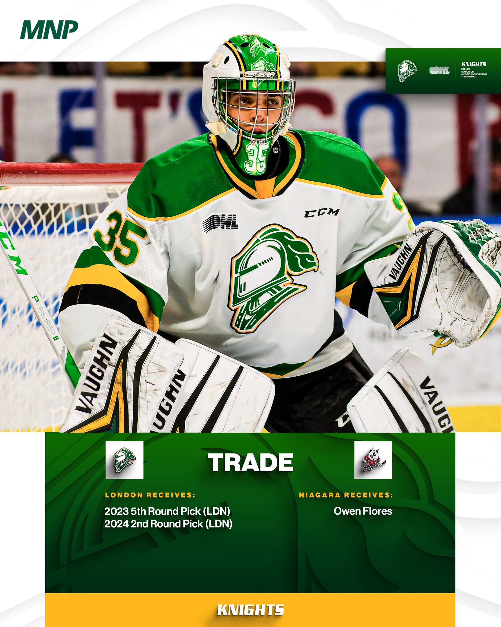 London Knights on Twitter "We've traded Owen Flores to the OHLIceDogs