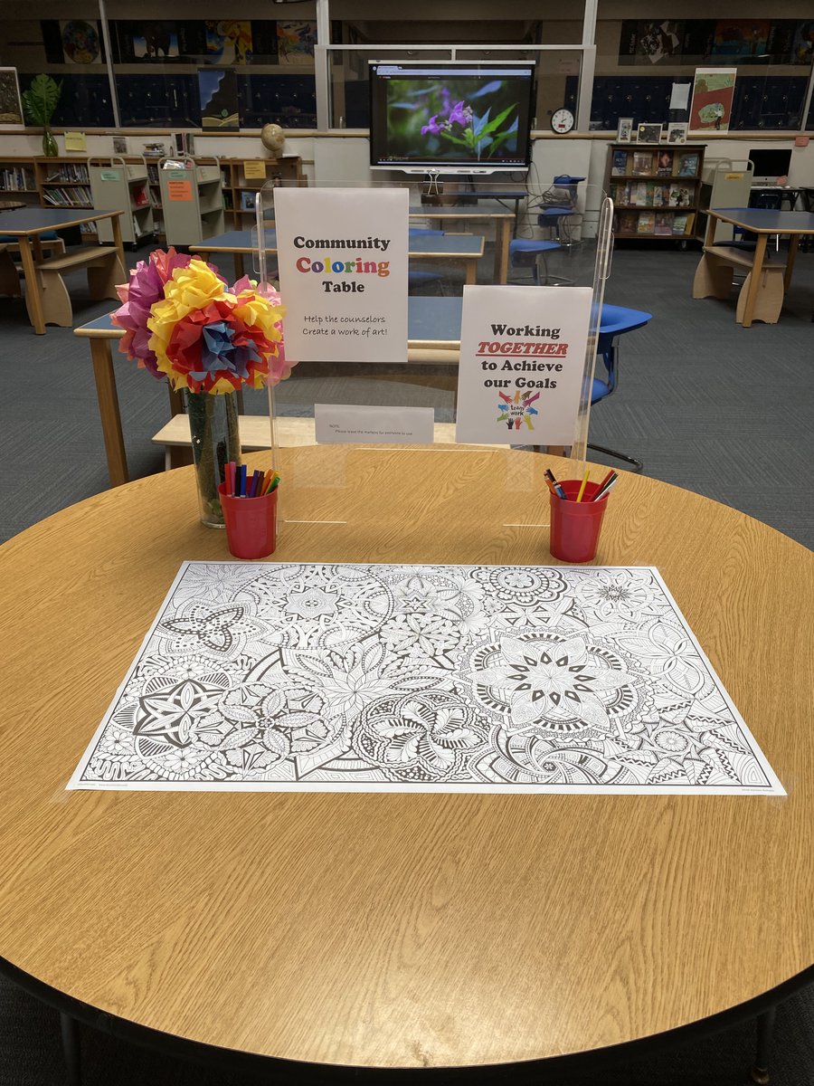 The September counseling library table is ready for our students....Working together to Achieve our Goals.