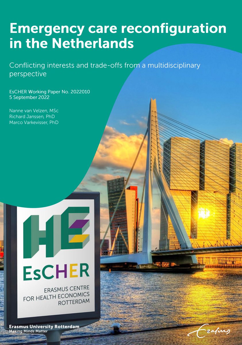 HSI (@hsi_erasmus) on Twitter photo New EsCHER Working Paper: "Emergency care reconfiguration in the Netherlands: conflicting interests and trade-offs from a multidisciplinary perspective" by Nanne van Velzen, <a href="/richardalive/">Richard Janssen</a> en Marco Varkevisser <a href="/ESHPM_EUR/">ESHPM ErasmusUniRdam</a> <a href="/EsCHER_EUR/">Erasmus Centre for Health Economics Rotterdam</a> bit.ly/3KRDS76 New EsCHER Working Paper: "Emergency care reconfiguration in the Netherlands: conflicting interests and trade-offs from a multidisciplinary perspective" by Nanne van Velzen, <a href="/richardalive/">Richard Janssen</a> en Marco Varkevisser <a href="/ESHPM_EUR/">ESHPM ErasmusUniRdam</a> <a href="/EsCHER_EUR/">Erasmus Centre for Health Economics Rotterdam</a> bit.ly/3KRDS76