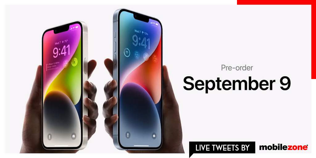 Vorbestellbar sind die Geräte ab Freitag – auch bei uns. 😉 #iPhone14 #iPhone14plus