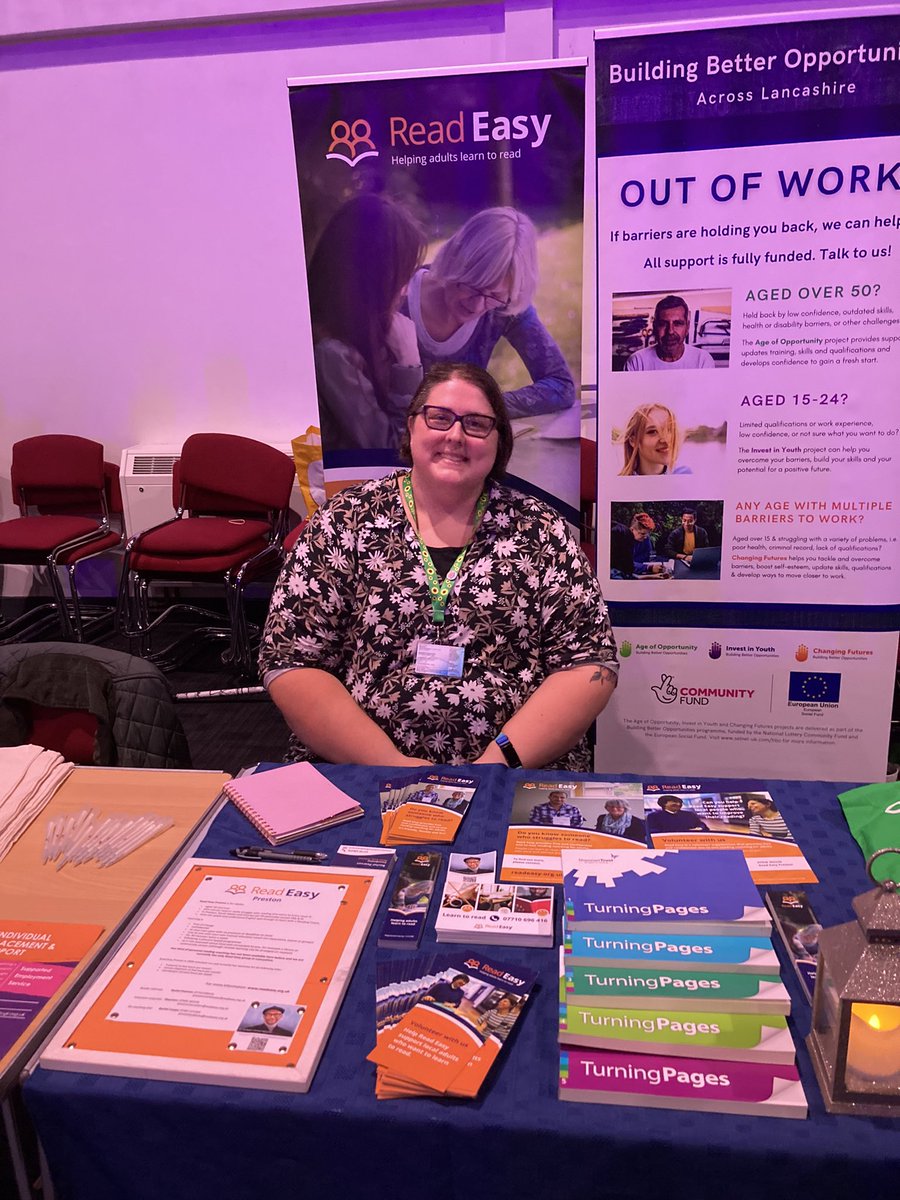 readeasypreston's tweet photo. Our Rachel P and Rachel C were at the #Lancashire #ConnectingCommunities event today in #Preston.

Celebrating the support work of many fab local organisations and raising awareness of our service
#adultliteracy #volunteer https://t.co/WX37EzV15f